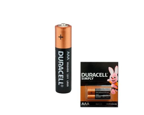 Батарейки AAA Duracell Simply alkaline 1.5V (LR03) Батарейки AAA Duracell Simply alkaline 1.5V (LR03)