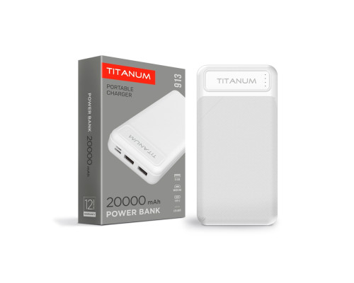 Повербанк 913 White 20000mAh TITANUM Повербанк 913 White 20000mAh TITANUM