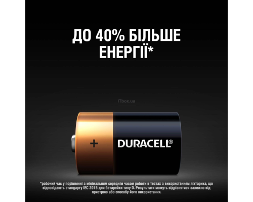 Батарейка Duracell C LR14 лужна Батарейка Duracell C LR14 лужна