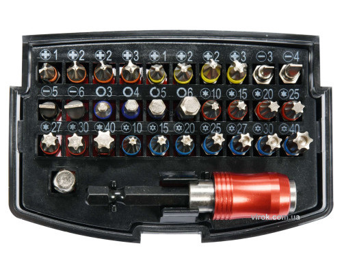 Набір біт з тримачем YATO, 1/4", 32 шт Набір біт з тримачем YATO, 1/4", 32 шт